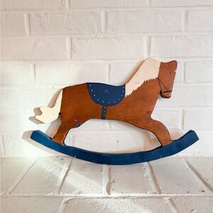 Wooden Rocking Horse Decor
